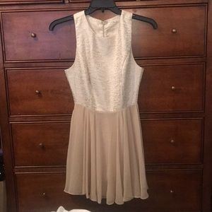 Cream and gold dress